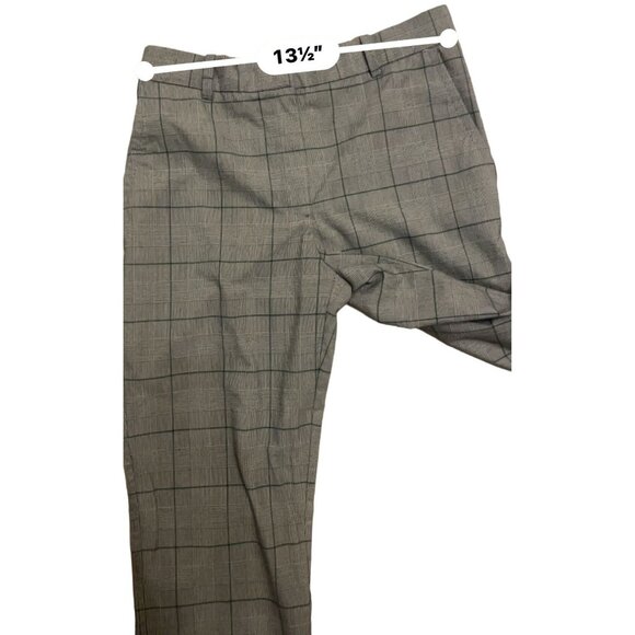 Mango MNG womens plaid suit pant cigarette trouser sz 2 green plaid pockets - Picture 4 of 9